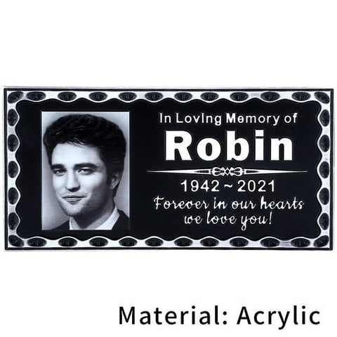 Personalized Memorial Plaque with Photo - Memorialine