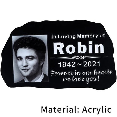 Personalized Memorial Plaque with Photo - Memorialine