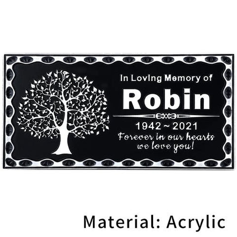 Personalized Memorial Plaque with Photo - Memorialine