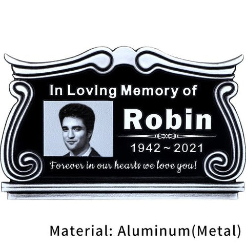 Personalized Memorial Plaque with Photo - Memorialine