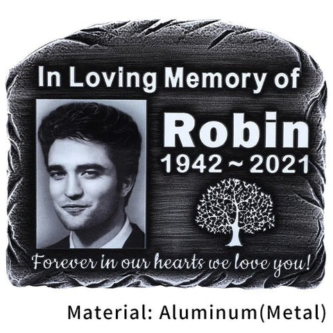 Personalized Memorial Plaque with Photo - Memorialine