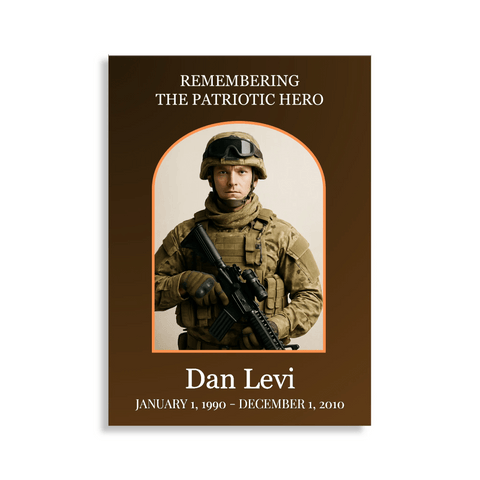 Personalized Military Memorial Poster – Custom Tribute Portrait - Memorialine