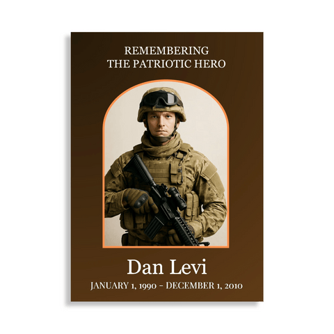 Personalized Military Memorial Poster – Custom Tribute Portrait - Memorialine