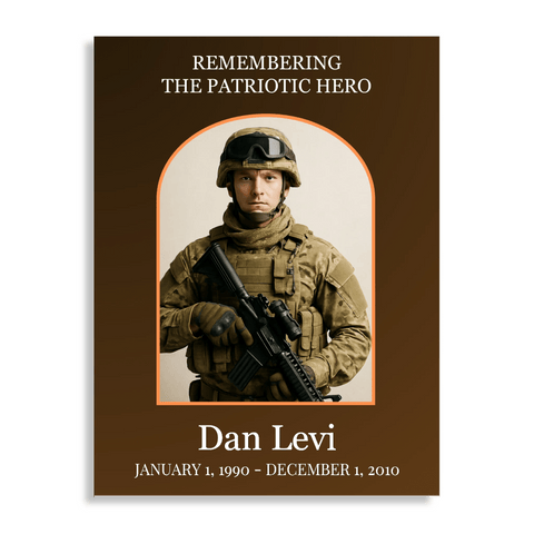 Personalized Military Memorial Poster – Custom Tribute Portrait - Memorialine