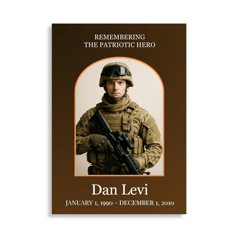 Personalized Military Memorial Poster – Custom Tribute Portrait - Memorialine