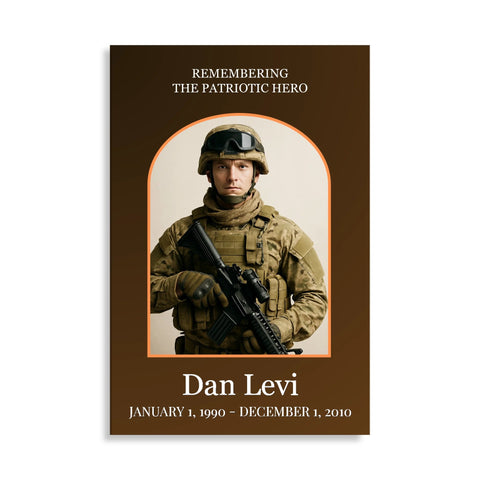 Personalized Military Memorial Poster – Custom Tribute Portrait - Memorialine