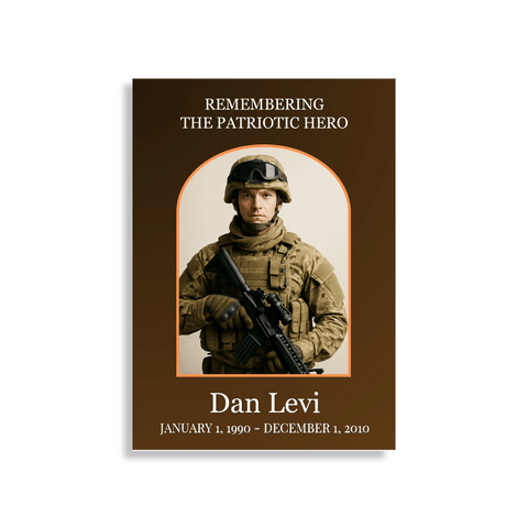 Personalized Military Memorial Poster – Custom Tribute Portrait - Memorialine
