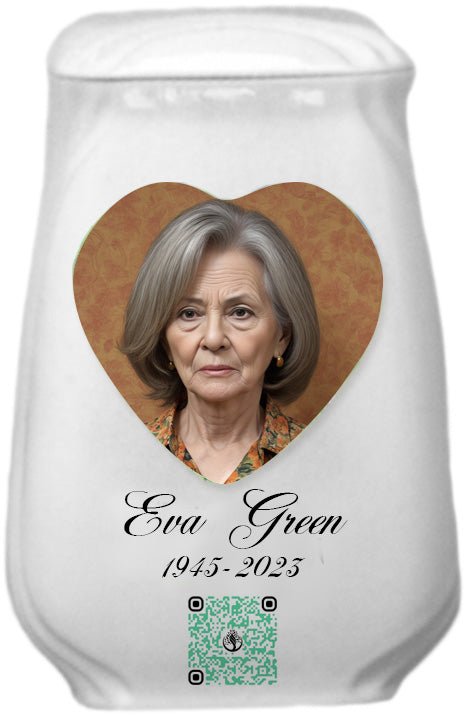 Porcelain Ashes Urn – Personalized Italian Memorial Tribute - Memorialine