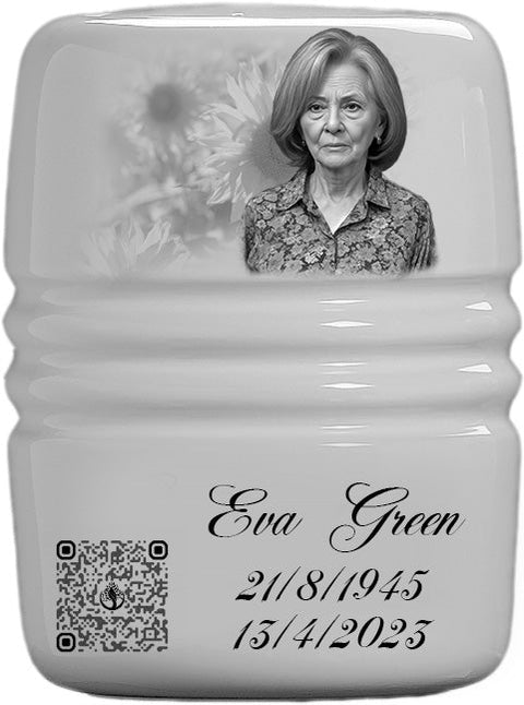 Porcelain Ashes Urn – Personalized Italian Memorial Tribute - Memorialine
