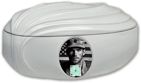 Porcelain Ashes Urn – Personalized Italian Memorial Tribute - Memorialine