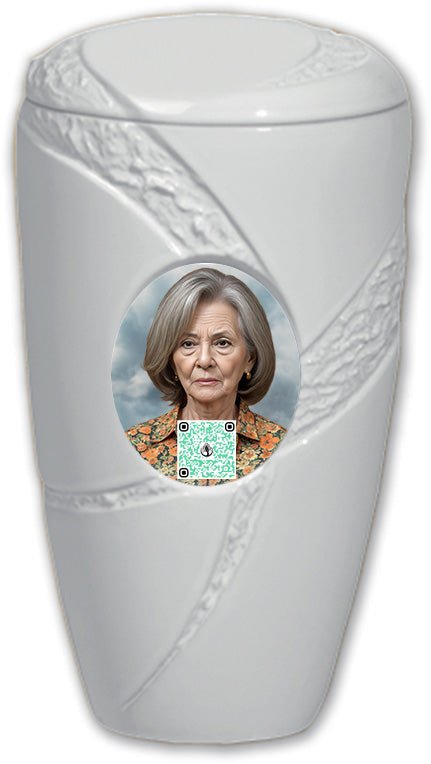 Porcelain Ashes Urn – Personalized Italian Memorial Tribute - Memorialine