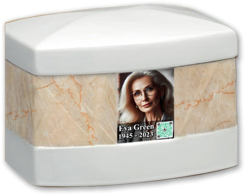 Porcelain Ashes Urn – Personalized Italian Memorial Tribute - Memorialine