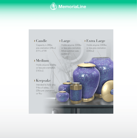 Purple Cremation Urns for Women - Memorialine