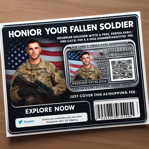 QR Soldier Stickers for Your Gravestone - Memorialine