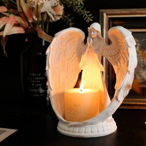 Resin Angel Candle Holder - Memorialine