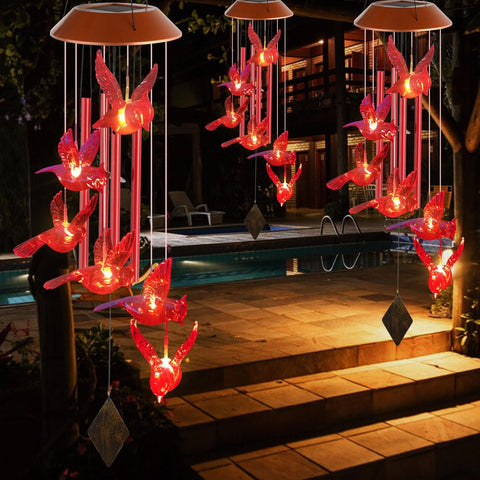Solar Cardinal Memorial Wind Chimes - Memorialine