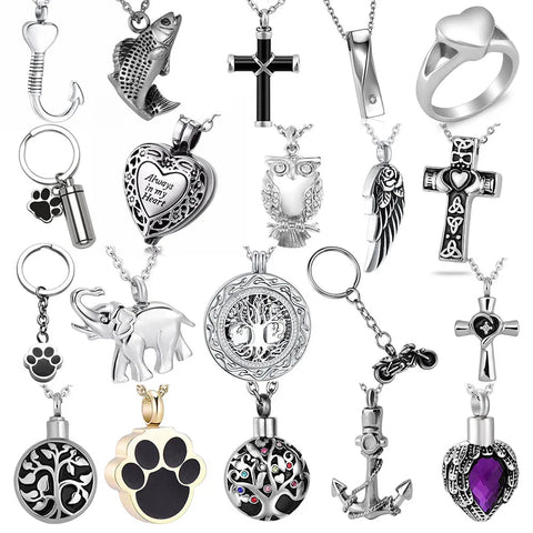 Stainless Steel Cremation Urn Necklace - Memorialine