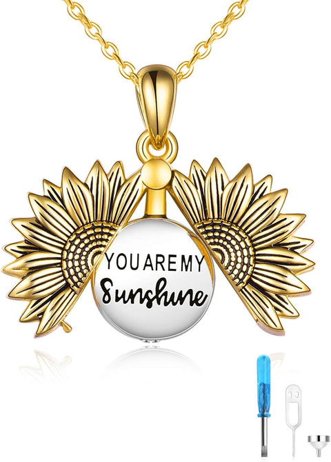 Sunflower Memorial Urn Necklace - Memorialine