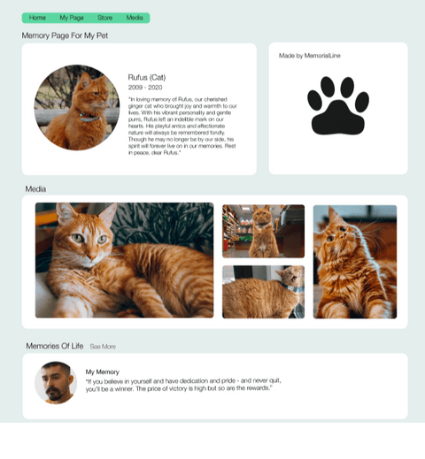 Timeless Pet Memorial - Memorialine