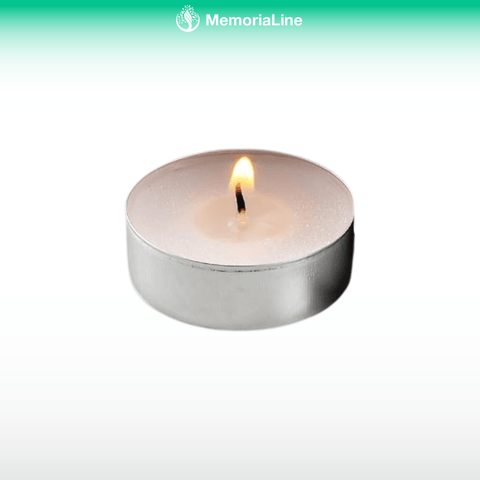 Unscented Memorial Tealight Candles - Memorialine