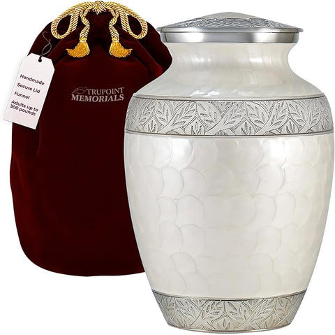 White Cremation Urns - Memorialine