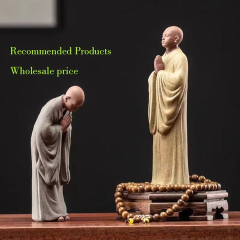 Zen Monk Ceramic Statue - Memorialine