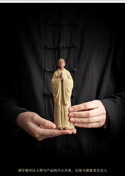 Zen Monk Ceramic Statue - Memorialine