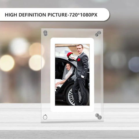 BIG Promotion 5 Inch Acrylic Digital Photo Frame Vertical Display ONLY 1000 AMH 2GB Memory Best Gift for Family