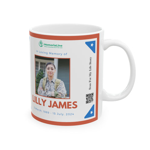 Personalized Memorial Veteran Ceramic Mug