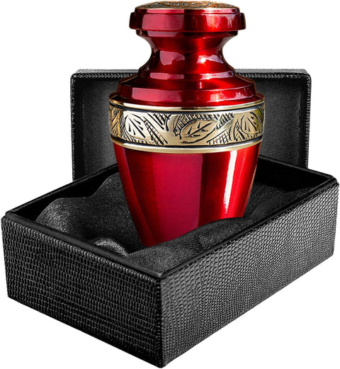 Small Urns for Human Ashes Keepsake – Cremation Urns for Human Ashes, Mini Urns for Human Ashes Dad, Keepsake Urns for Human Ashes, Small Urns for Ashes – Small, Grecian Red