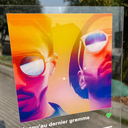 Custom Spotify Style Acrylic Music Board Spotify Glass Personal Photo Style Couple Acrylic Anniversary Photo Album Plaque