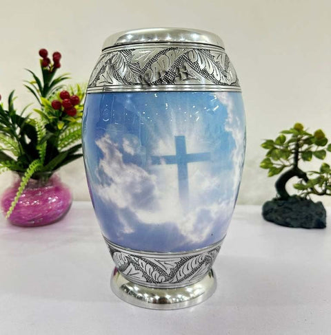 Heavenly Cross Cremation Urns for Adults for Funeral Burial or Home Dad and Cremation Urns for Human Ashes XL Large & Small