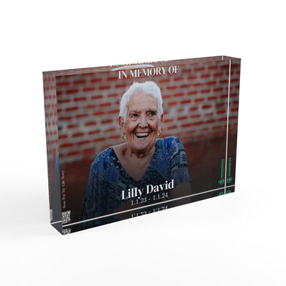 Personalized Memorial Photo Block