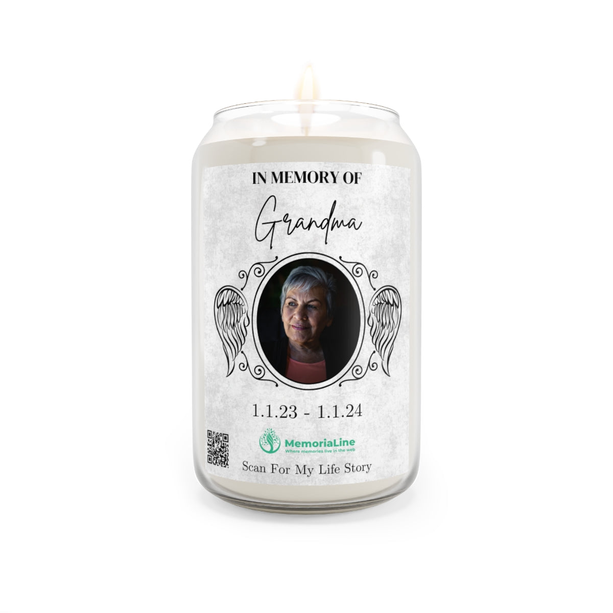 Personalized Memorial Candle 13.75oz