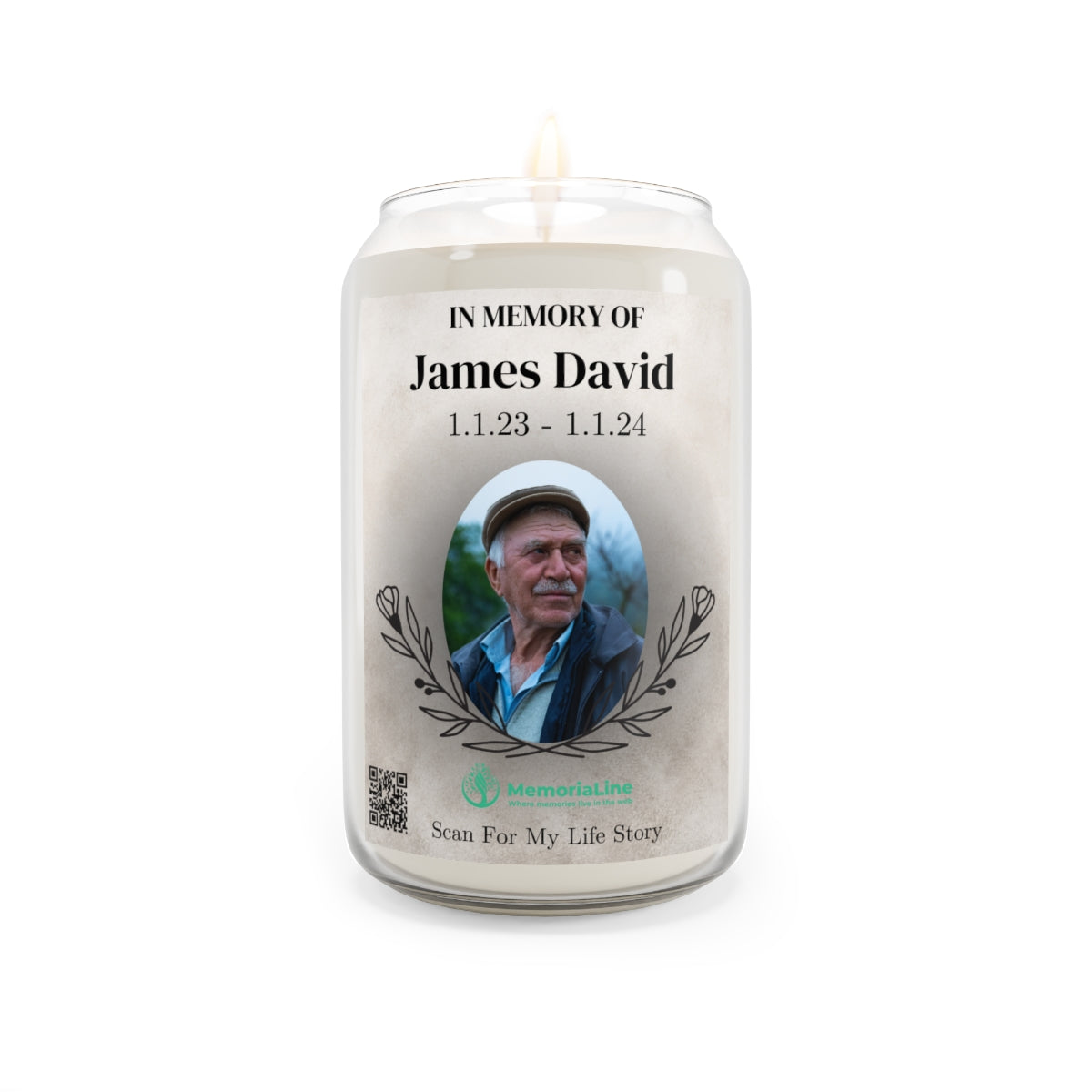 Personalized Memorial Candle 13.75oz