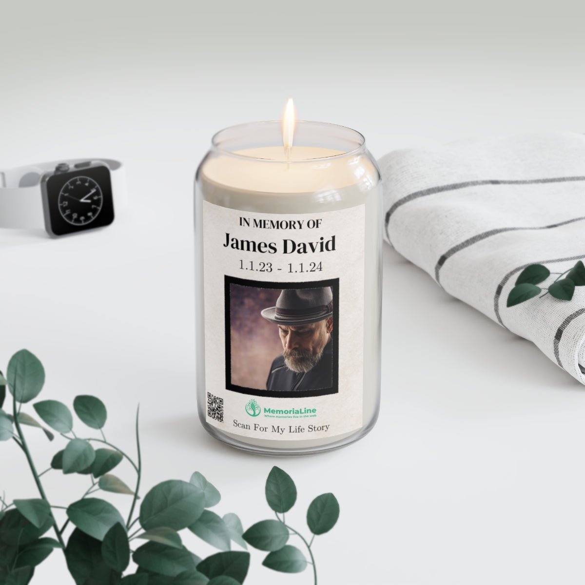 Personalized Memorial Candle 13.75oz