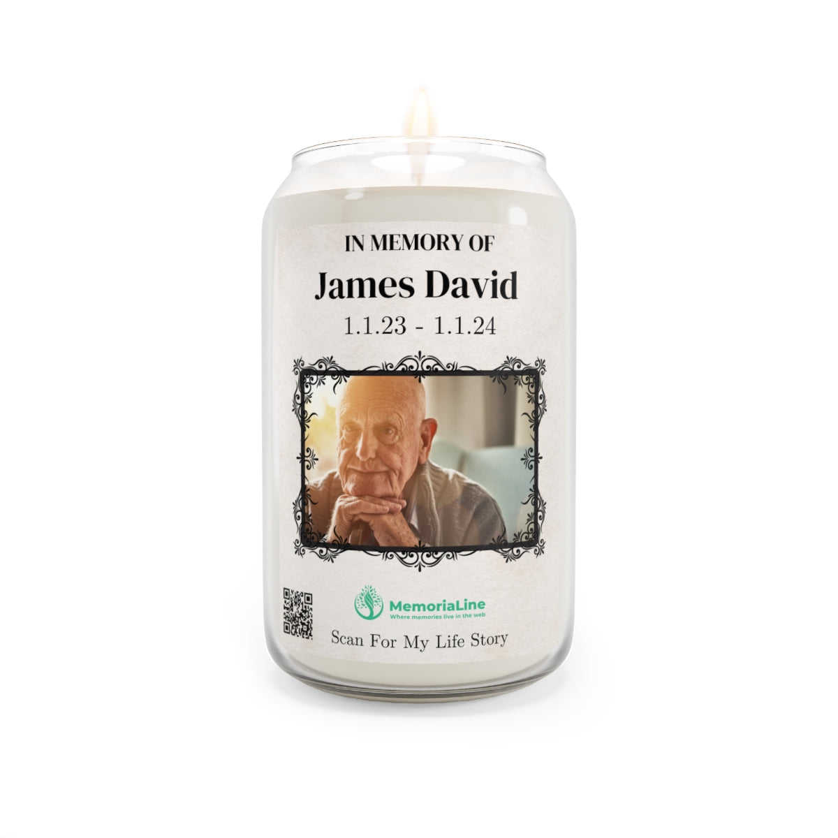 Personalized Memorial Candle 13.75oz