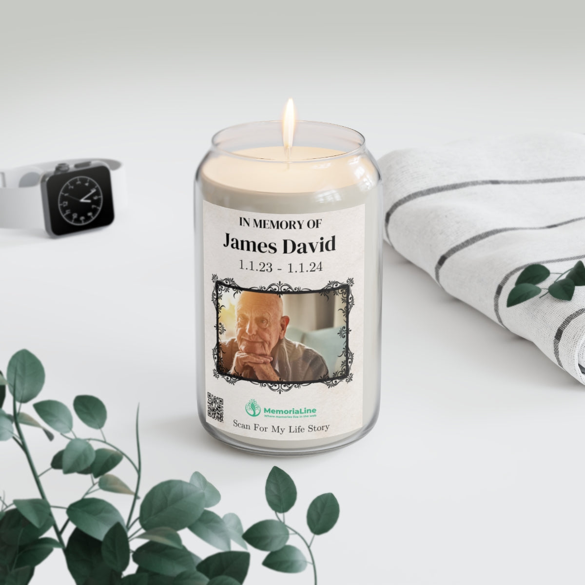 Personalized Memorial Candle 13.75oz