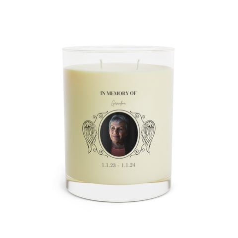 Personalized Scented Soy Memorial Candle