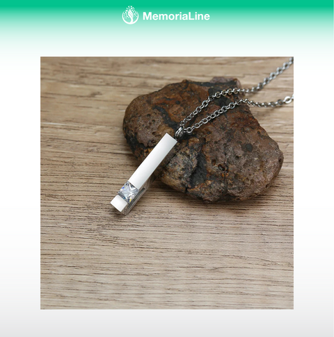 Urn Necklace for Ashes Stainless Steel Bar Pendant Memorial Jewelry