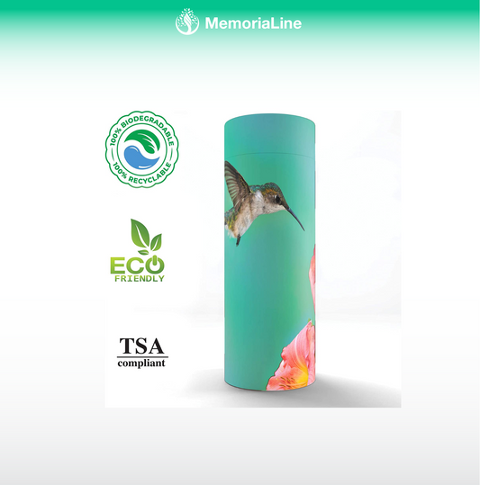 Hummingbird Biodegradable Scattering Urn for Human Ashes