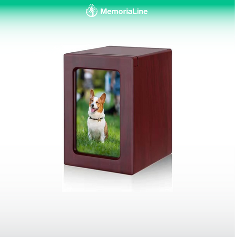 Cuodia Wooden Dog Cremation Urn – Pet Memorial Keepsake