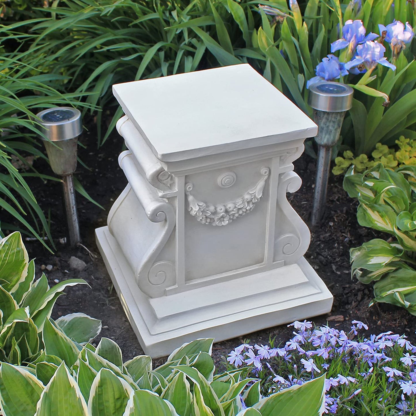 NG314105 Statuary Garden Base Riser, Medium, Classic Plinth