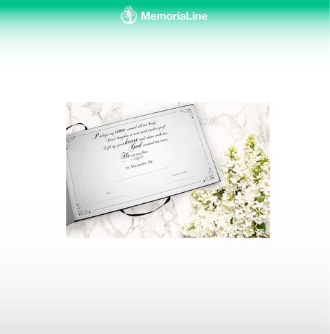 Heavenly Cross Funeral Guest Book - Celebration of Life Memorial Sign-In Book