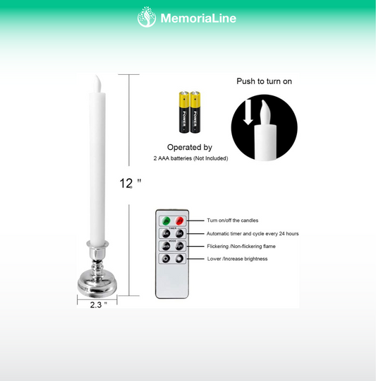 Flameless LED Taper Candles with Remote & Timer (6-Pack)