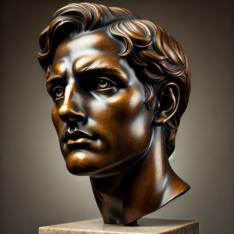 Custom Bronze Sculpture of a Human Head