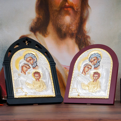 HT Virgin Mary Icon Whole Family Jesus Church Utensils Religious Catholic Orthodox Decoration Christmas Easter Decor