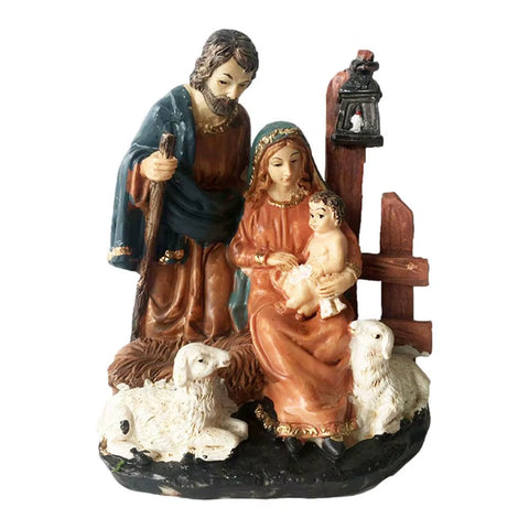 Nativity Scene Figurine Holy Family Statue Christ Jesus Catholic Figurine Religious Figurine Christmas Gift Home Decor Ornament