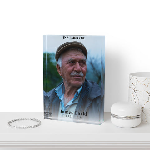 Personalized Memorial Photo Block