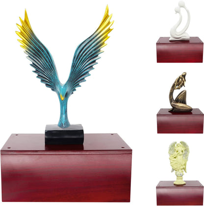 Cremation Urn Adult Ashes, Funeral Urn for Human Ashes Adult Large Human Remains or Pet Urn, Display Burial Urn at Home or in Niche at Columbarium (Fiying Birds - Resin and Wooden Urn for Ashes